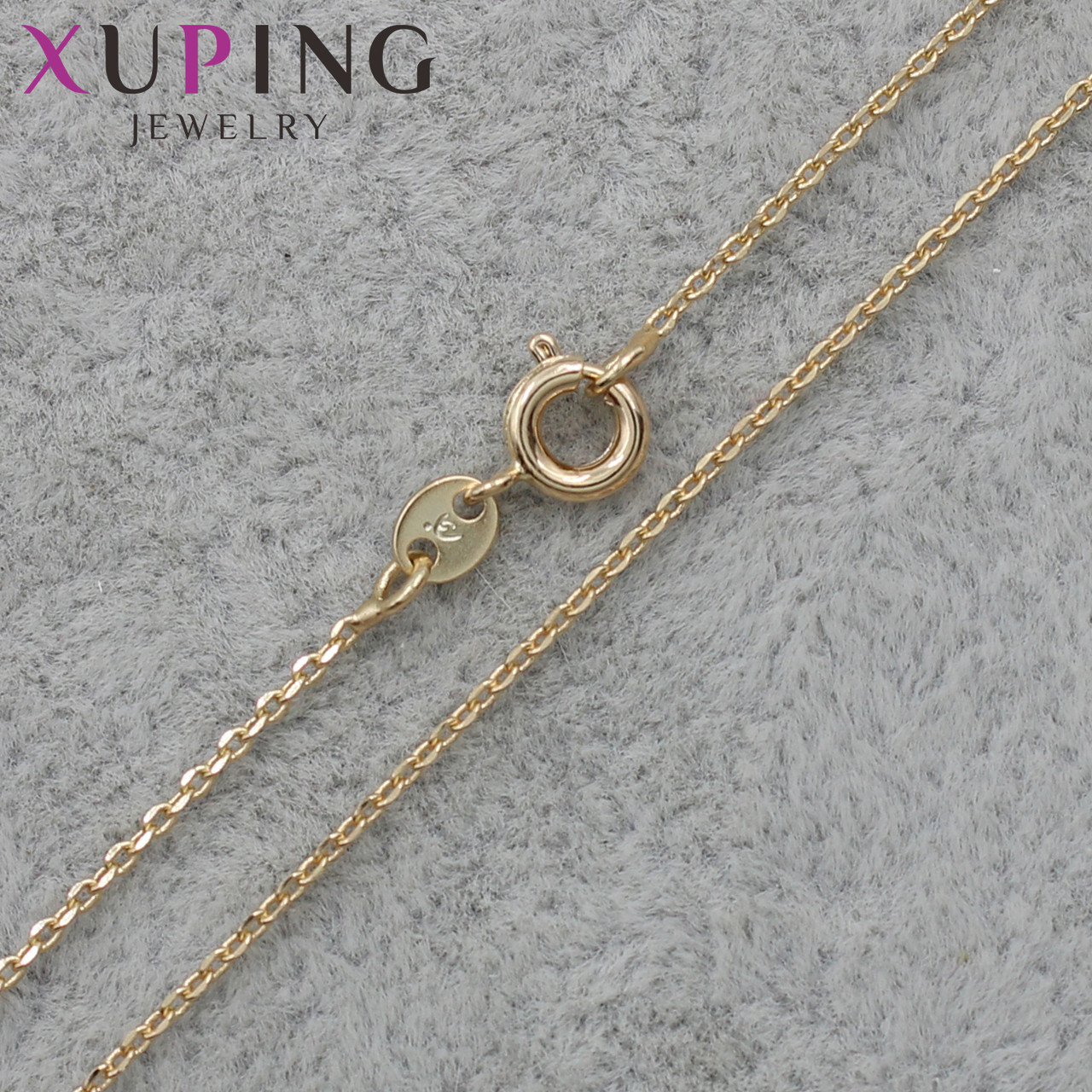 Цепочка Xuping Jewerly длина 60 см ширина 1 мм медицинское золото якорное плетение застёжка-шпрингель