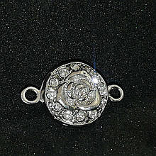 Застібка магніт упаковка 10 шт 19 мм колір світле срібло