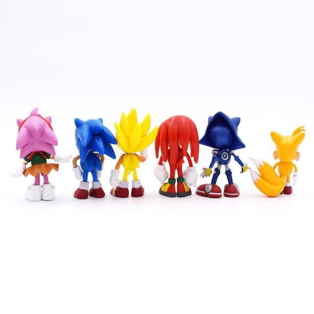 Набор фигурок Классический Ёжик Супер Соник, 6в1, 7 см - Classic Sonic the Hedgehog - фото 3 - id-p1366861337