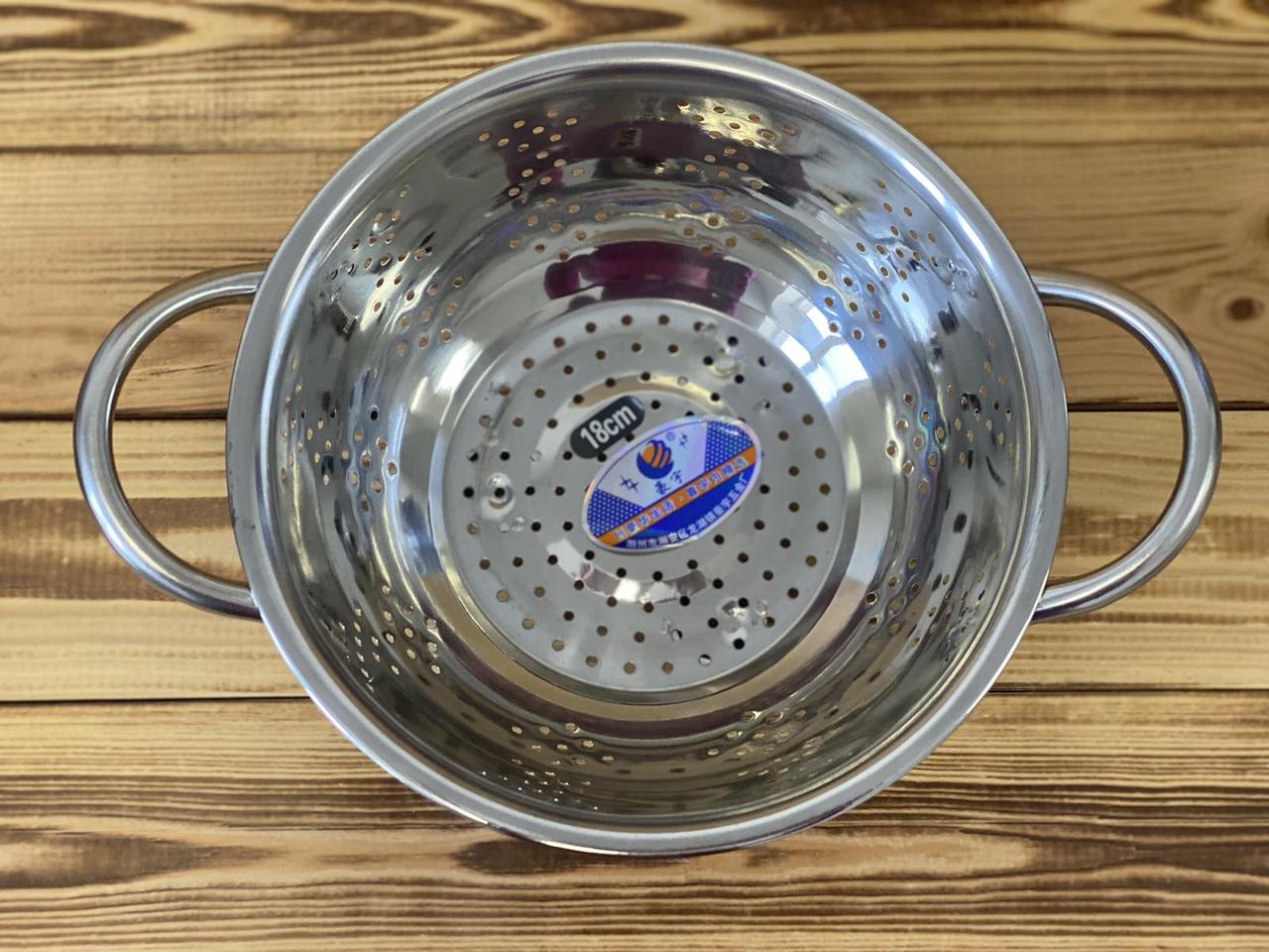 Друшляк нержавійка 18 см VT6-18041, фото 1