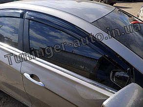 Дефлектори вікон (Вітровики) Hyundai Sonata 2010-2014 (Hic)