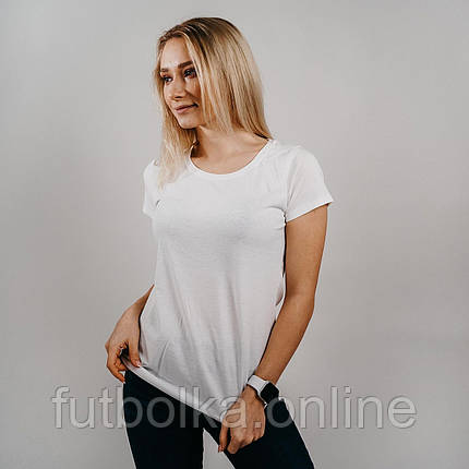 Класична біла жіноча футболка «Fruit of the Loom», фото 2