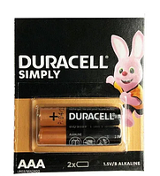 Батарейка Duracell Simply Alkaline LR03 AAA 1.5V (2 шт.)