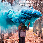 Кольоровий дим блакитний Smoking Fountain Sku blue 60sec MA0512 Maxsem, фото 9