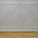 Плінтус багет гнучкий самоклеючий на підлогу та стелю 240х8 см, Білий, фото 3