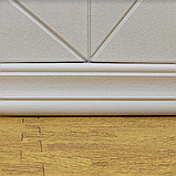 Плінтус багет гнучкий самоклеючий на підлогу та стелю 240х8 см, Білий, фото 4