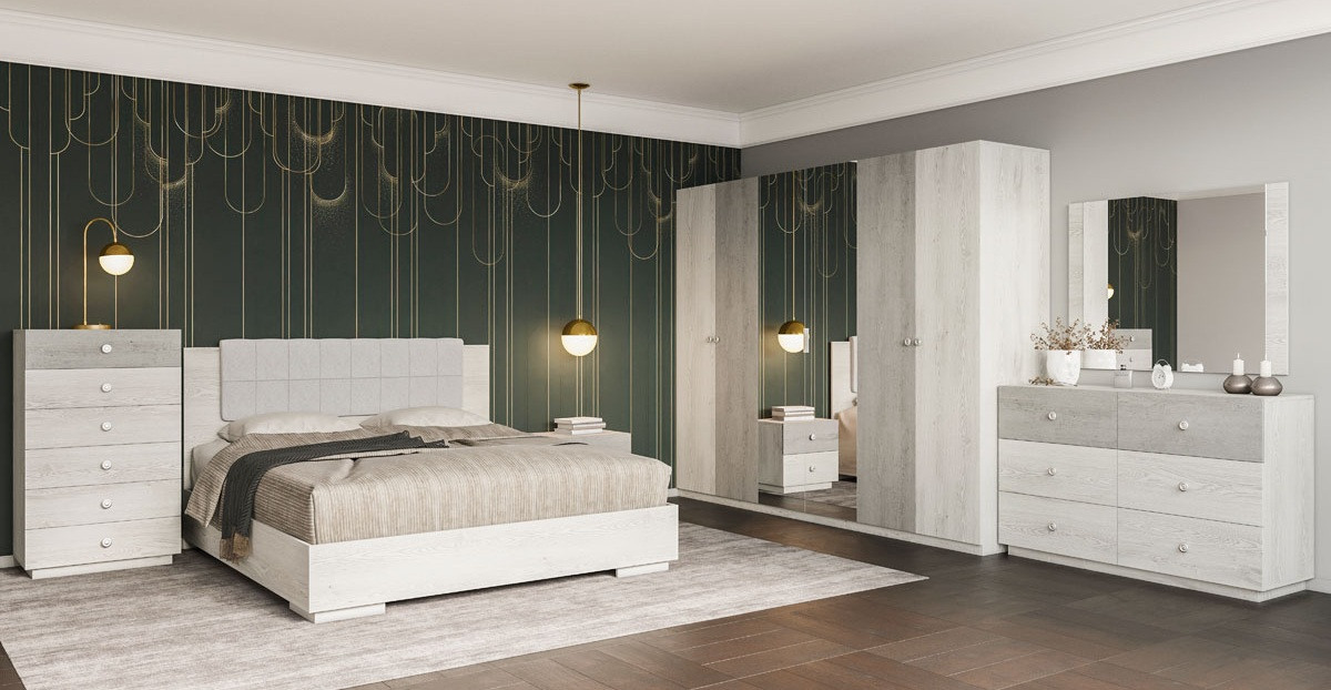 Спальня Вівіан 6Д  дуб артвуд світлий/моноліт (Світ Меблів), фото 1