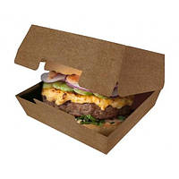 Коробка під бургер 115*115*70 мм. крафт/крафт (100)