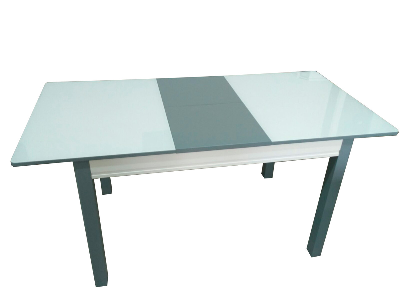 Обеденный стол " Сан Ремо" (каленое стекло) Бело-серый Biformer - фото 6 - id-p1366857387