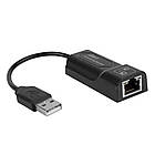 Адаптор ETHERNET USB 2.0 (шт.USB-гН.8Р8С) з кабелем, чорний