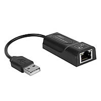 Адаптор ETHERNET USB 2.0 (шт.USB- гн.8Р8С) с кабелем, чёрный