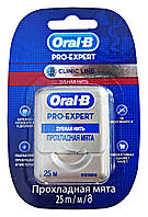 Зубная нить Oral-B Pro-Expert Clinic Line Вощеная Прохладная мята - 25 м.