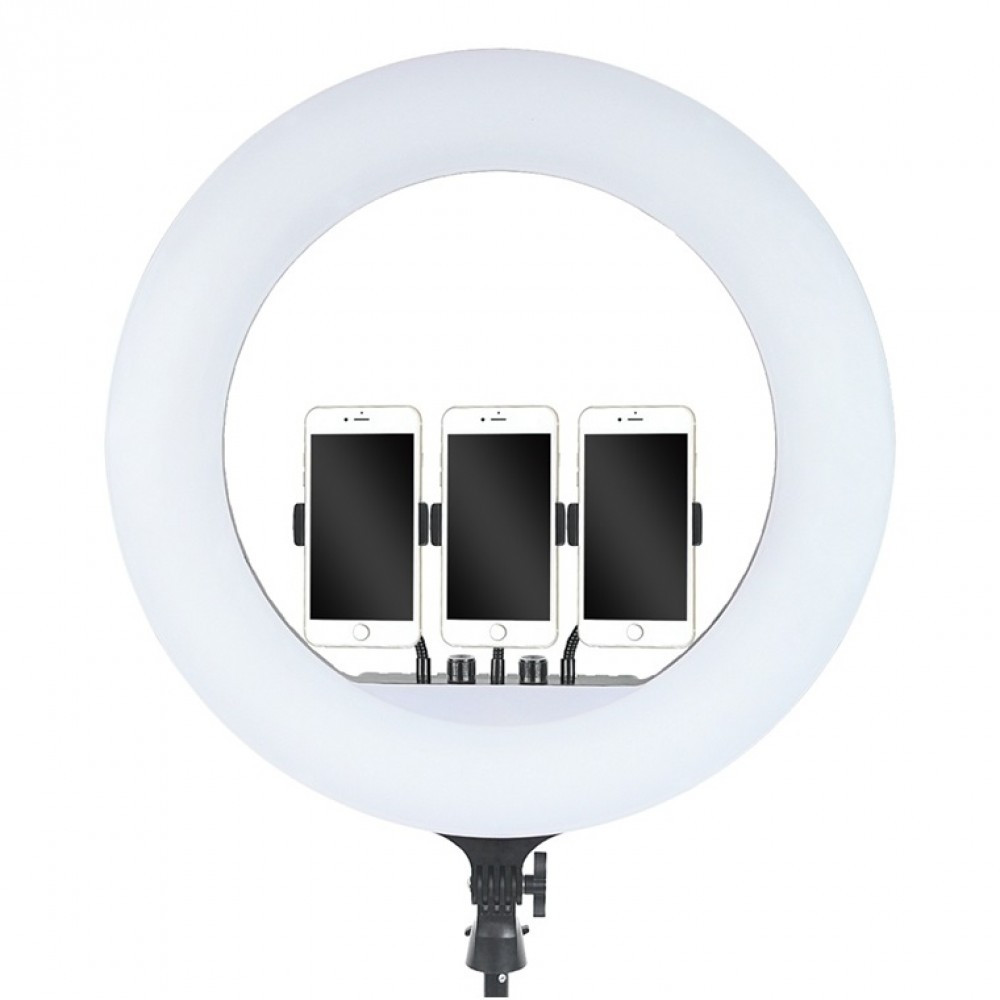 Кільцева світлодіодна LED лампа RIAS RL-21 54см на 3 держателя з пультом ДУ і чохлом (4_00553), фото 1