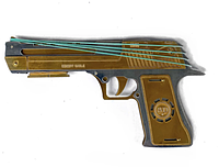 Деревянный пистолет Beretta Desert Eagle ХРОМ Резинкострел