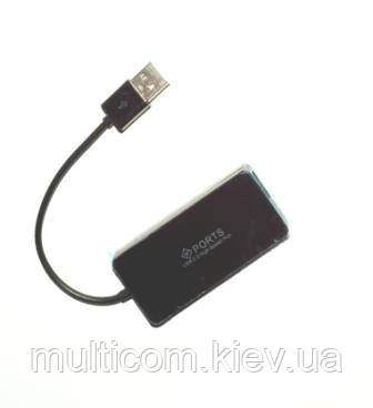 02-03-008. USB HUB (ver.2.0) на 4 порти, з кабелем, з підтримкою до 2Tb, чорний, TD4005