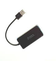 02-03-008. USB HUB (ver.2.0) на 4 порта, с кабелем, с поддержкой до 2Tb, черный, TD4005