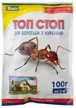 Топ Стоп, 100 г, засіб боротьби з мурашками, фото 1