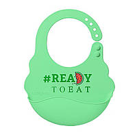 Нагрудник м'який з регульованою застібкою салатовий BabyOno (5901435411964)