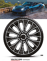 Ковпаки колісні Voltec Pro White Black R15