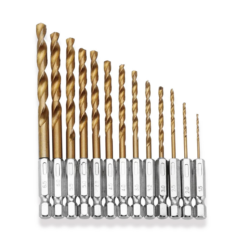 Набір свердел по металу, 13 шт, 1.5-6.5 мм, HSS сталь, фото 1