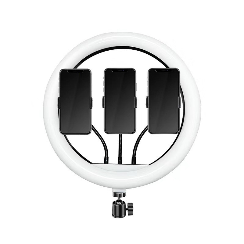 Кільцева світлодіодна LED лампа YQ-460B 45см на 3 держателя з пультом ДУ