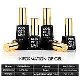 Набір гель лаків базових кольорових різних для манікюру об'ємом 8 мл, комплект (6 шт), фото 5