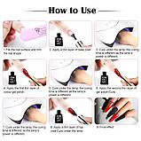 Набір гель лаків базових кольорових різних для манікюру об'ємом 8 мл, комплект (6 шт), фото 6