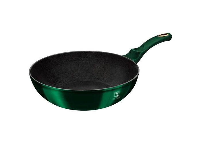 Сковорода ВОК BERLINGER HAUS Emerald Collection 28 см - 3.2 л Колір зелений 6053BH, фото 1