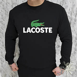 Світшот з логотипом Lacoste | чорна кофта
