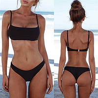 Купальник жіночий роздільний чорний