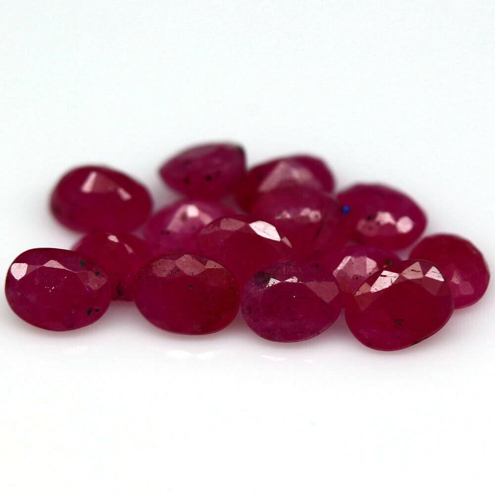 5.91 кт Природний рубін овал 14 шт. 5х4, фото 1