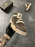 Кросівки Nike Air Jordan 4 Off-White Brown Beige Retro, коричневі кросівки найк аір джордан 4 офф вайт ретро, фото 3