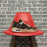 Кросівки Nike Air Jordan 4 Off-White Brown Beige Retro, коричневі кросівки найк аір джордан 4 офф вайт ретро, фото 7
