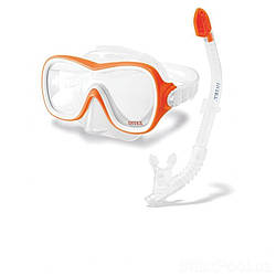 Набір для плавання для дітей від 8 років Intex Wave Rider Swim Set маска регульована, трубка, помаранчевий