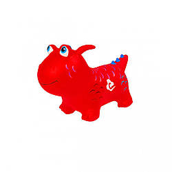 Дитяча надувна гумова іграшка-стрибун динозавр з вушками Metr+ дітям від 3 років, червоний