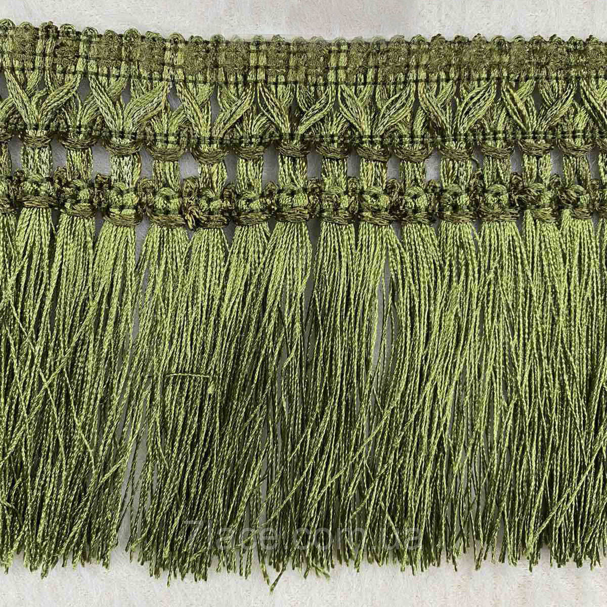 Бахрома для штор/колір темно-оливковий/ширина 12 см/моток 15 м, фото 1