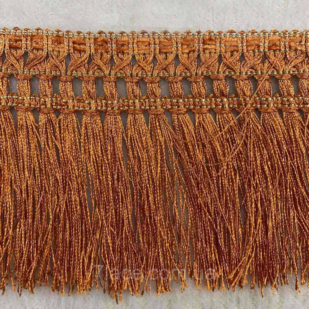 Бахрома для штор/колір жовтогарячий/ширина 12 см/моток 15 м, фото 1