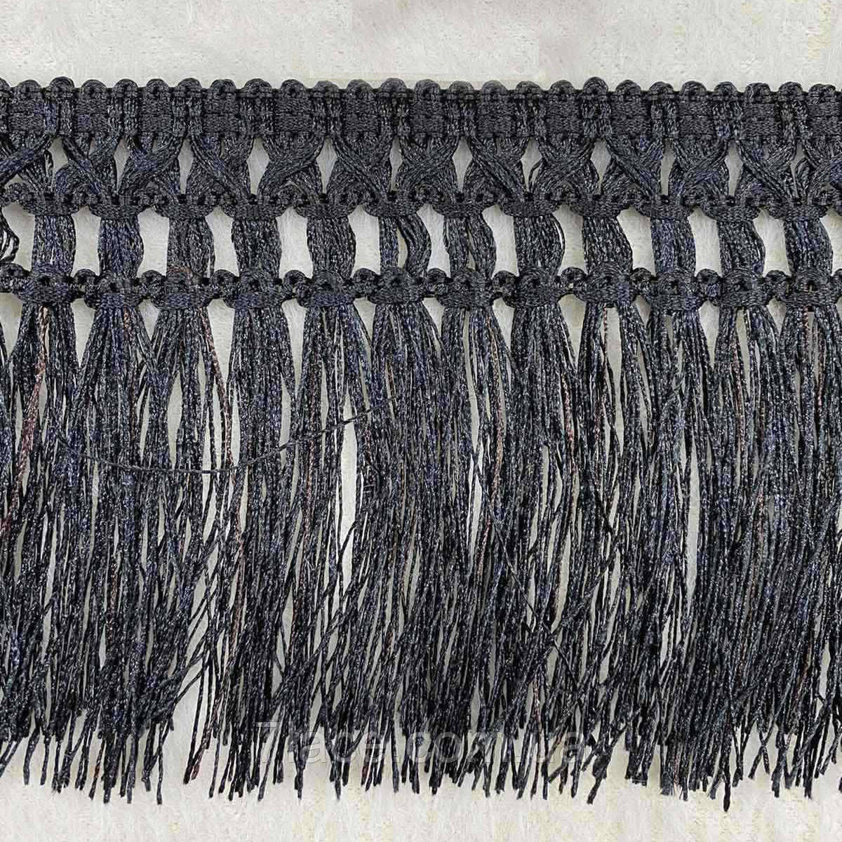 Бахрома для штор/колір чорний/ширина 12 см/моток 15 м, фото 1