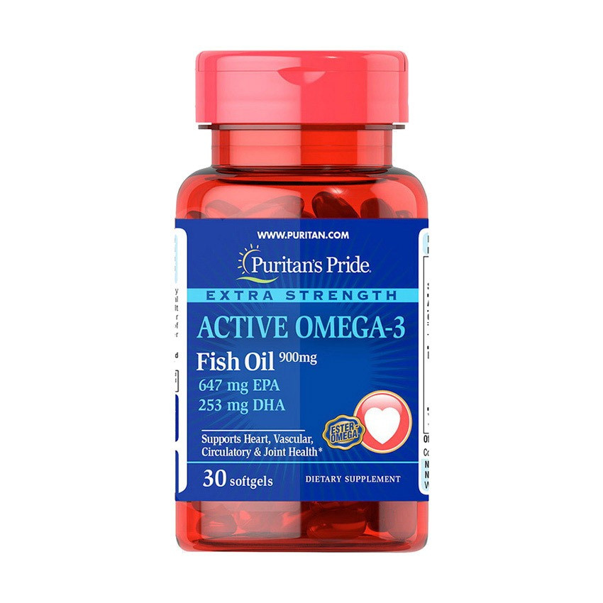Omega-3 Fish Oil 900 mg (30 гелевых капсул) Puritan's Pride