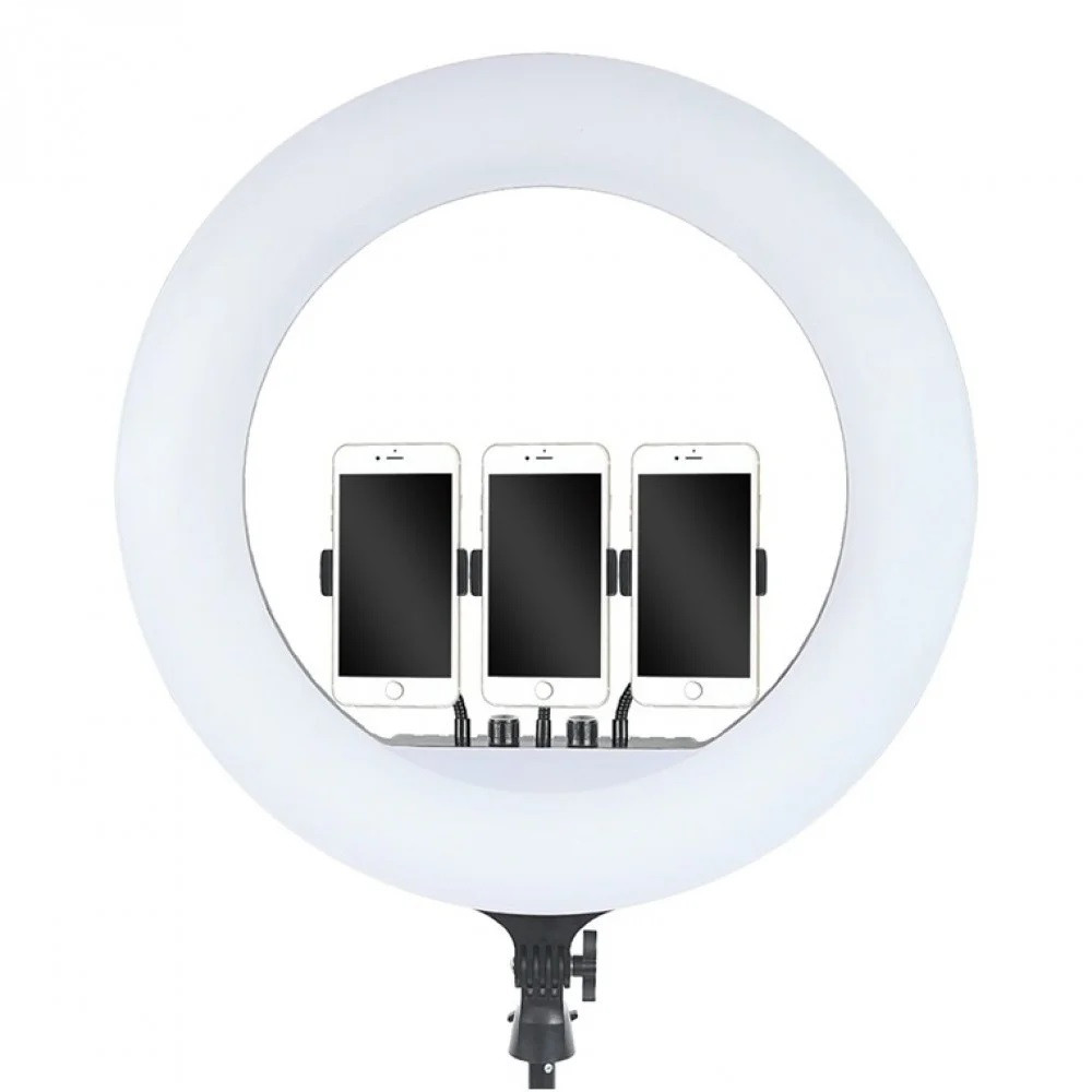 Кільцева світлодіодна LED лампа RIAS RL-18 45см на 3 держателя з пультом ДУ і чохлом (4_00547), фото 1