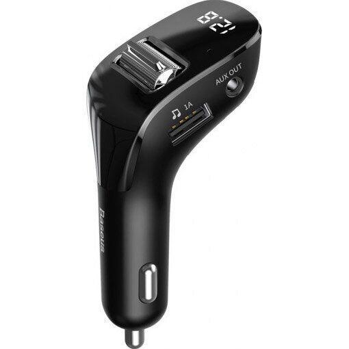 Автомобільний FM-трансмітер (FM-модулятор) Baseus Streamer F40 AUX Bluetooth 5.0 MP3 c функцією зарядного вуст