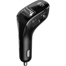 Автомобільний FM-трансмітер (FM-модулятор) Baseus Streamer F40 AUX Bluetooth 5.0 MP3 c функцією зарядного вуст