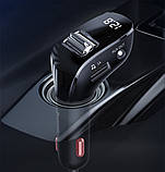 Автомобільний FM-трансмітер (FM-модулятор) Baseus Streamer F40 AUX Bluetooth 5.0 MP3 c функцією зарядного вуст, фото 4