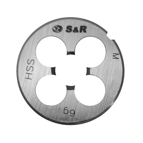 Плашка лерка для метричної різьби S&R HSS Р6М5 6g М8х1.25 мм