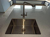 Кухонна мийка Platinum Handmade 5843 HD-D002 під стільницю 3.0/0.8, фото 2