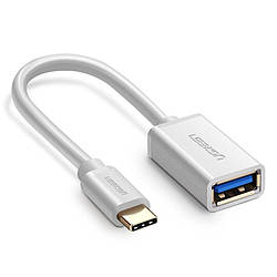 Кабель Ugreen Type-C to USB 3.0 OTG адаптер 15СМ White (US203)