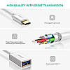 Кабель Ugreen Type-C to USB 3.0 OTG адаптер 15СМ White (US203), фото 7