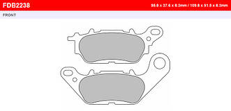 Колодки гальмівні передні Yamaha YBR125 FERODO FE FDB2238EF