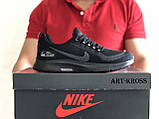 Чоловічі літні кросівки Nike Run Utility сіточка чорні, фото 5