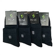 Чоловічі бамбукові середні шкарпетки чорні Luxe Style, фото 2